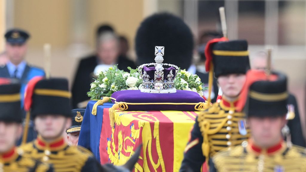 Photos: Crowds gather ahead of Queen Elizabeth II's coffin procession