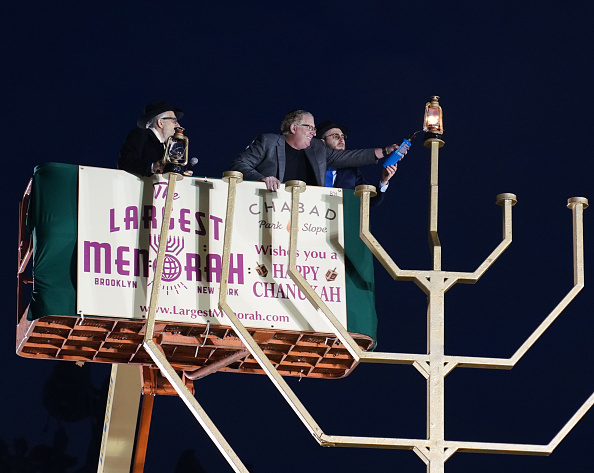 Photos: 'World's largest menorah' lit for Hanukkah 2021