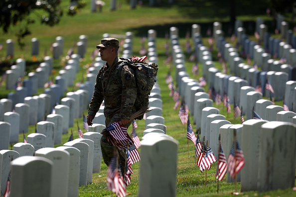 Arlington Cemetery flags