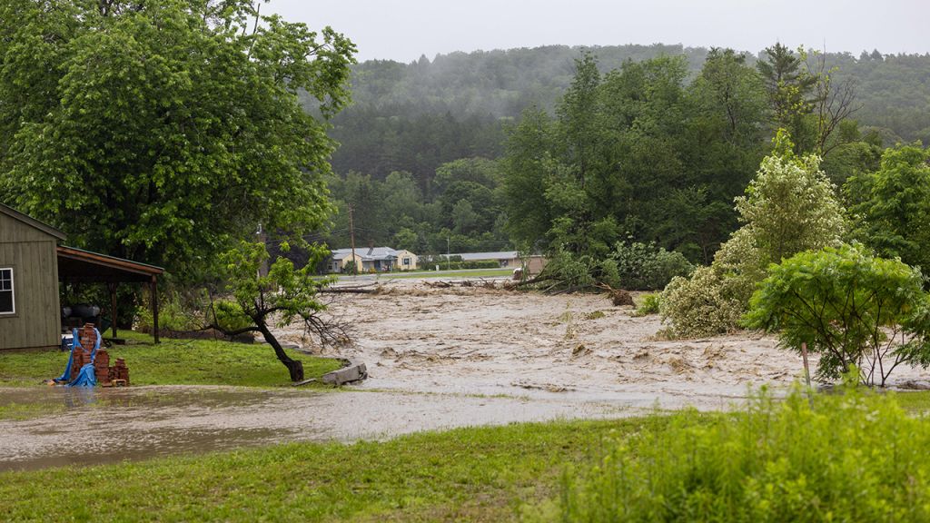 Catastrophic flooding swamps Vermont