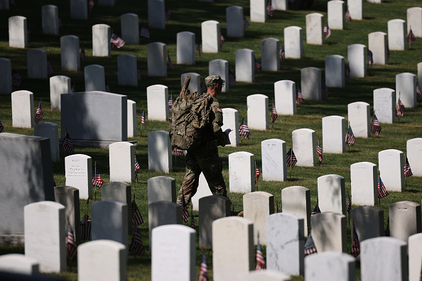 Arlington Cemetery flags