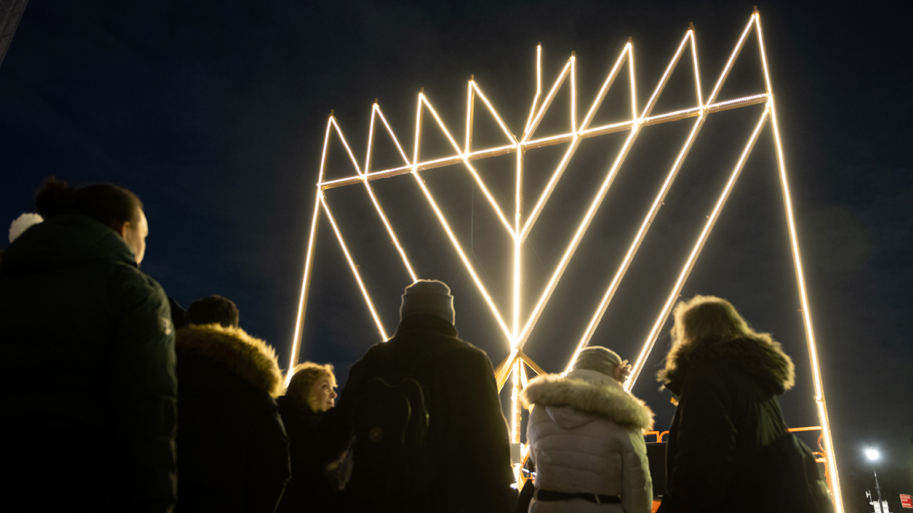 Photos: 'World's largest menorah' lit for Hanukkah 2021