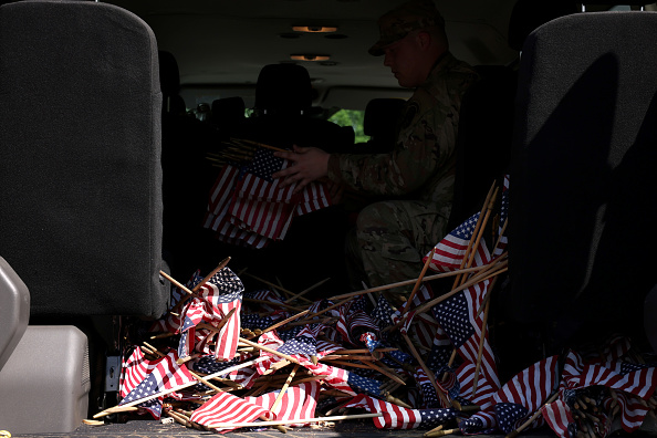 Arlington Cemetery flags