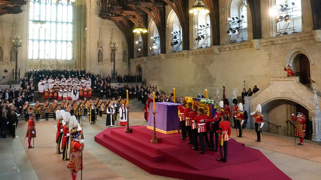 Photos: Thousands line procession route to honor Queen Elizabeth II