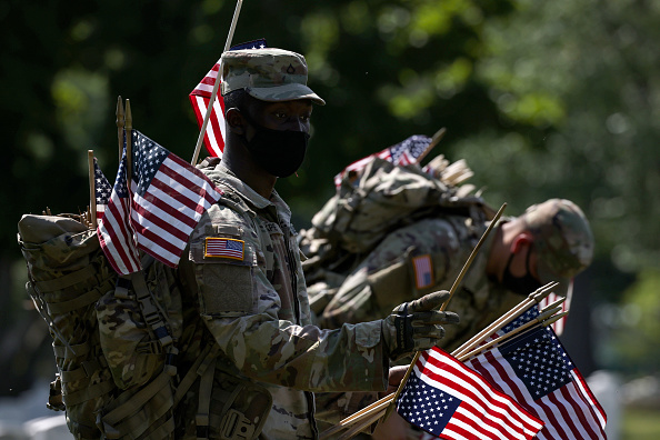 Arlington Cemetery flags