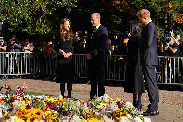 William, Kate, Harry, Meghan meet Windsor mourners