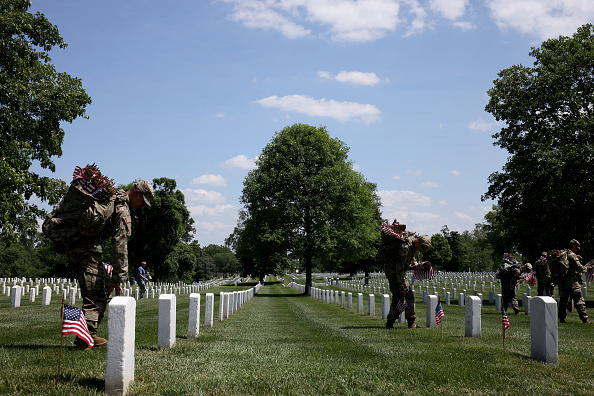 Arlington Cemetery flags