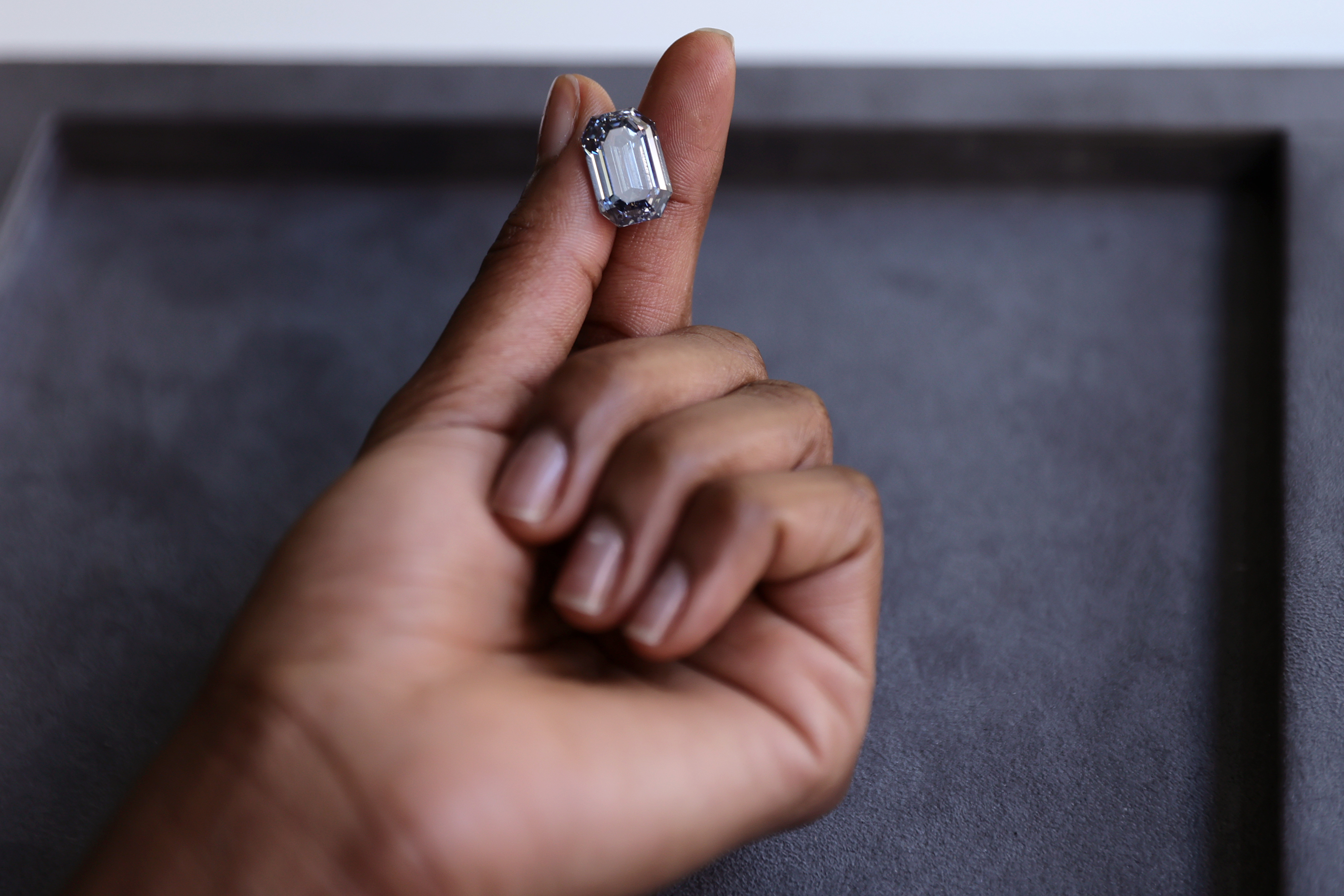 Photos: Rare 15.1-carat blue diamond fetches nearly $57.5M at auction