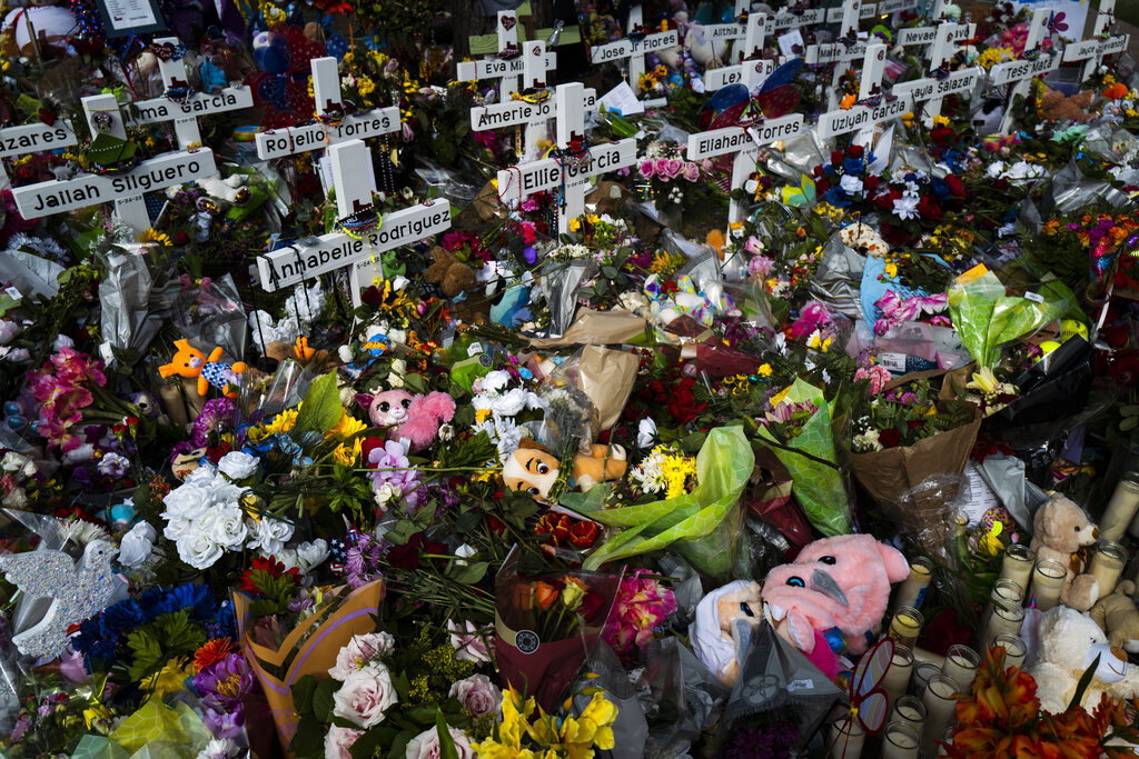 Respects paid to victims of Robb Elementary School shooting