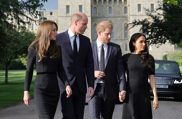 William, Kate, Harry, Meghan meet Windsor mourners