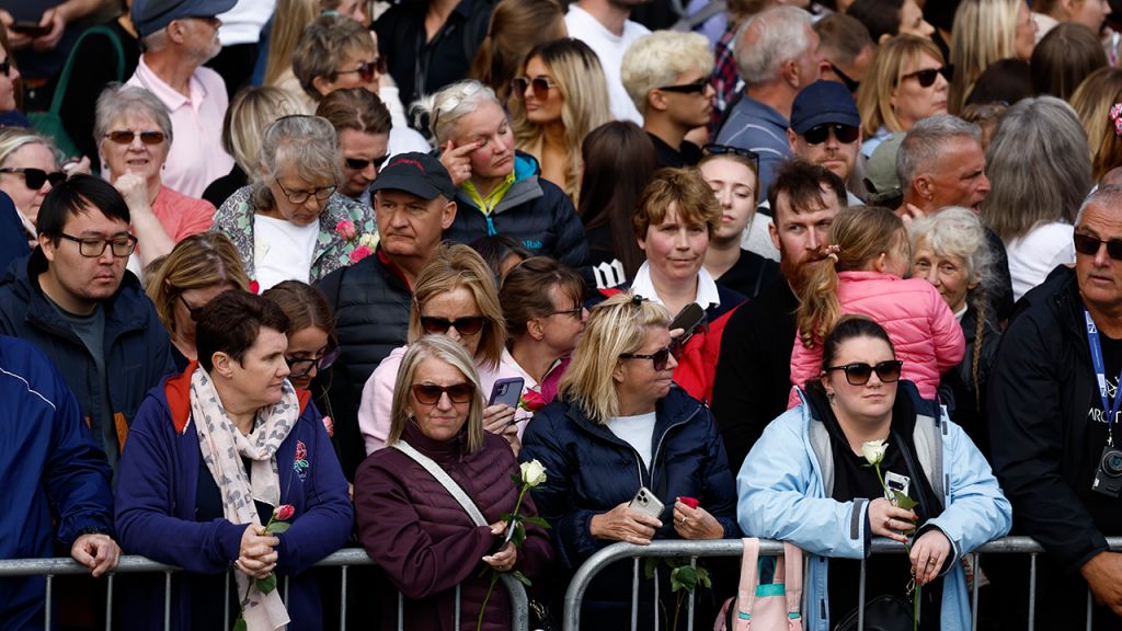 Crowds watch procession for Queen Elizabeth II's coffin in Scotland