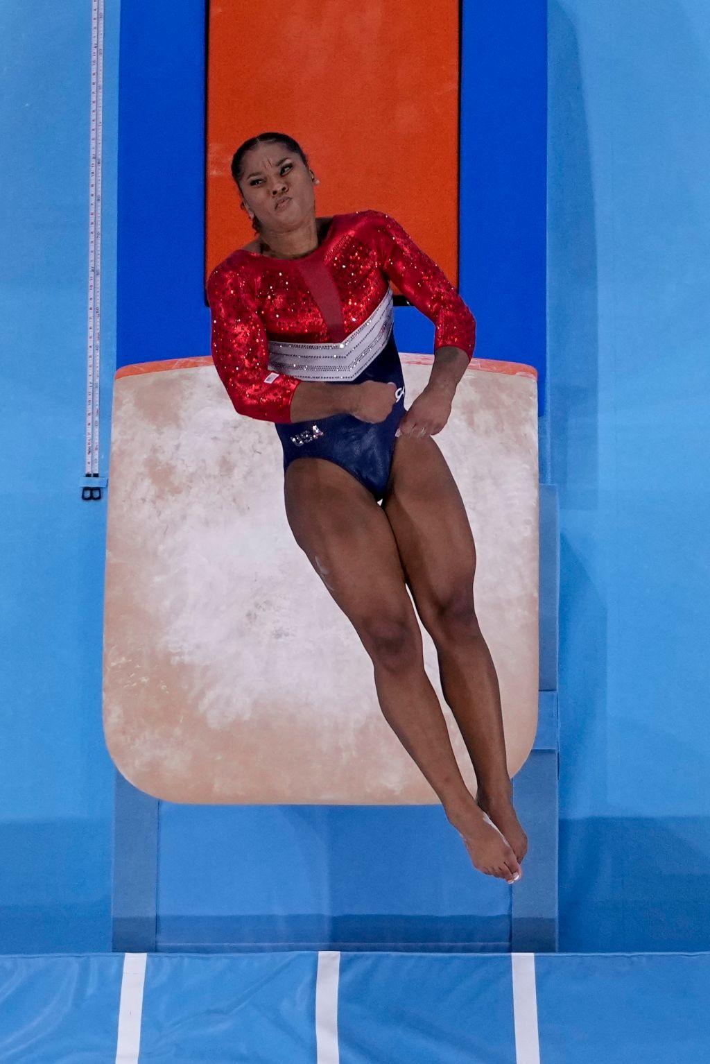 US women compete in gymnastics team final