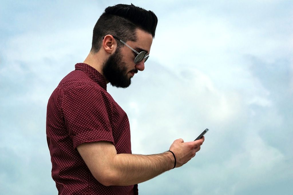 Man using phone