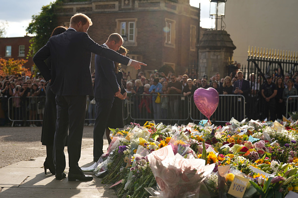 William, Kate, Harry, Meghan meet Windsor mourners