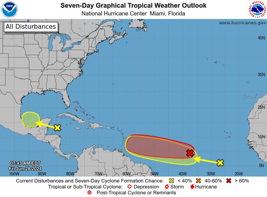 Seven-Day Graphical Tropical Weather Outlook