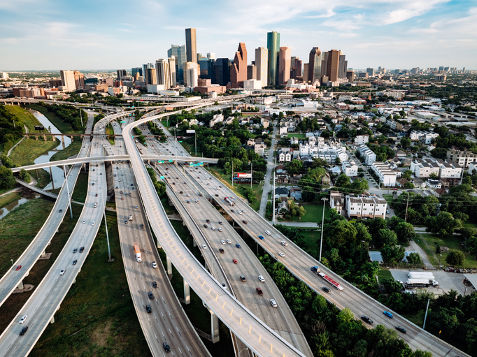 Houston Texas Cityscape From The Air