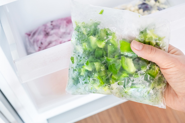 Meal Prep Freezer with Ingredients