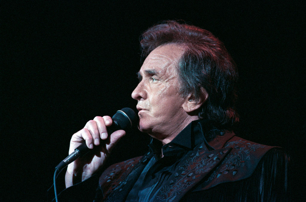 Johnny Cash performs in Branson, MO