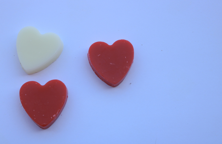 Heart shaped soaps