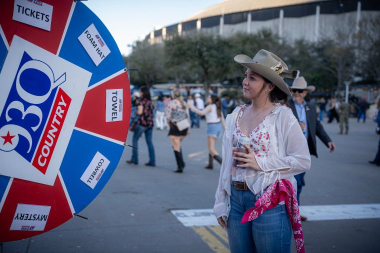 Young 93Q Fan Spins Wheel of Rodeo