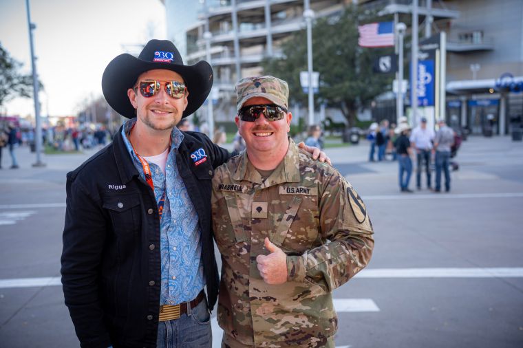 Riggs with U.S. Military Member