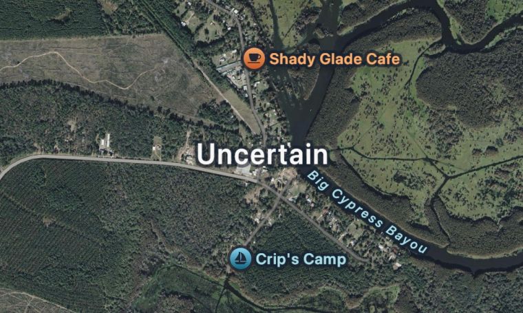 Uncertain, Texas - Pop. 87