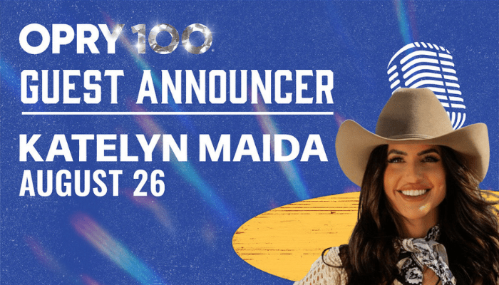 Katelyn Maida Guestv Announcer Grand Ole Opry 100