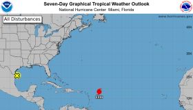 Model Showing Invest 98L and Hurricane Erin on Aug. 15, 2025