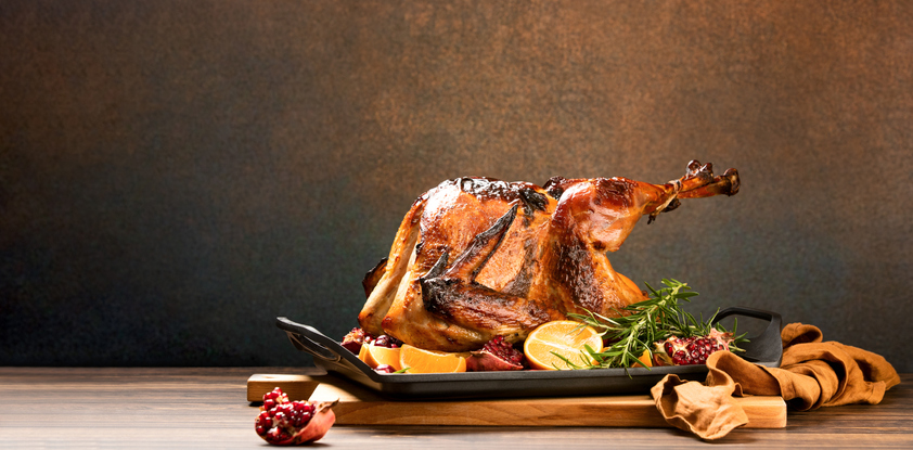 Roasted turkey for family Thanksgiving dinner