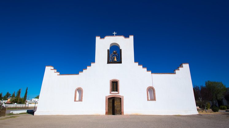The Socorro Mission on Mission Trail, TX