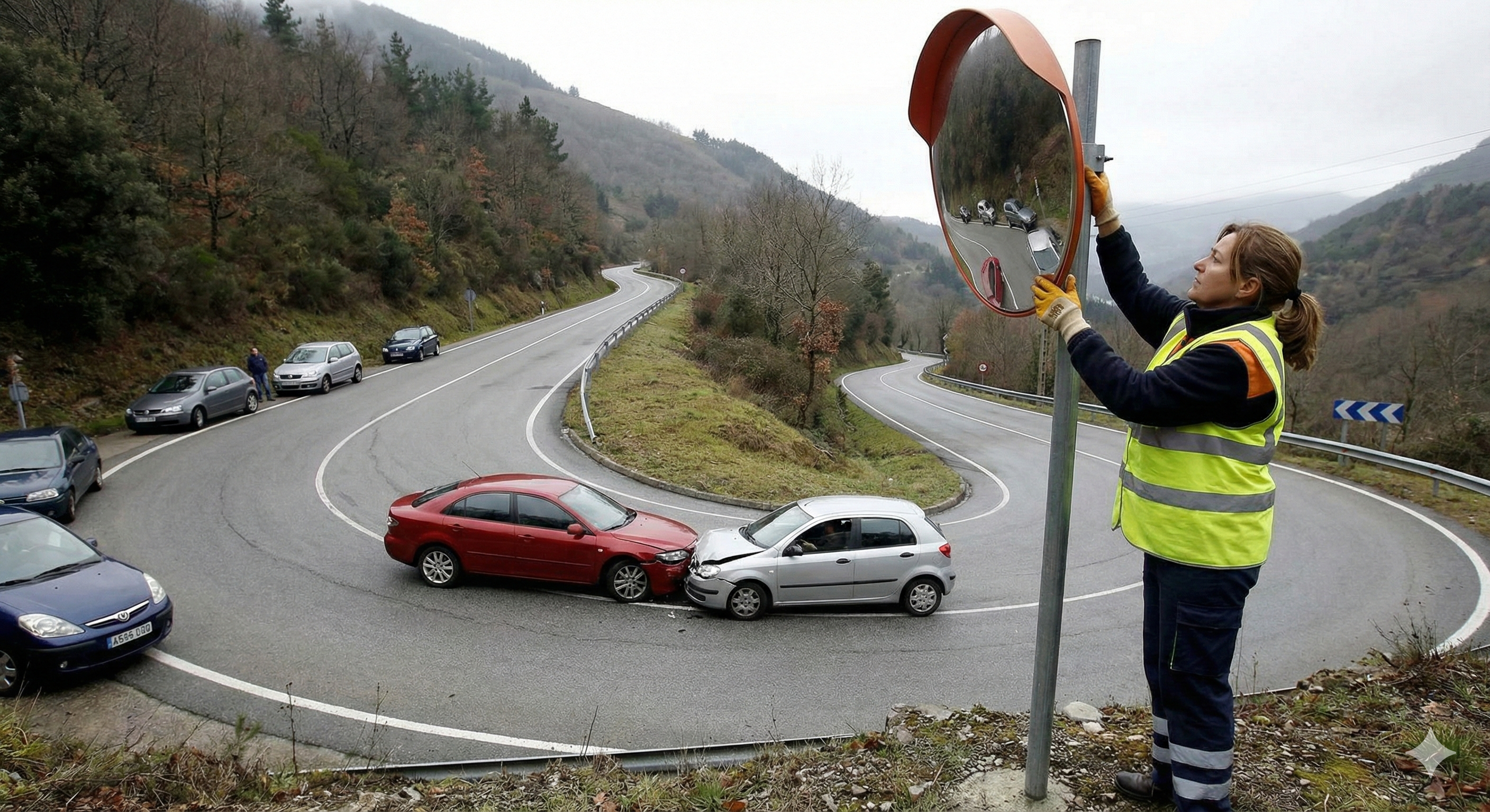 Traffic Mirror Mishap
