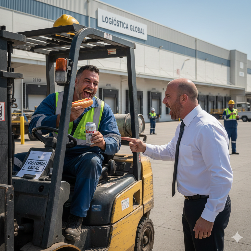 worker fired forklift
