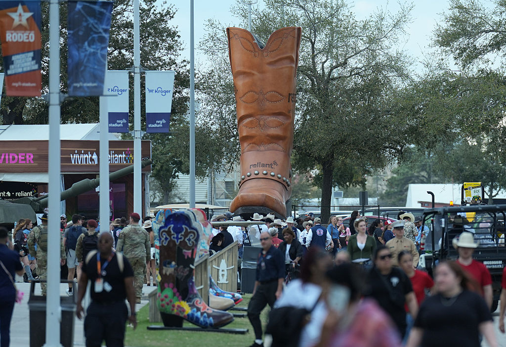 Attendees at Houston Rodeo and Livestock Show.
