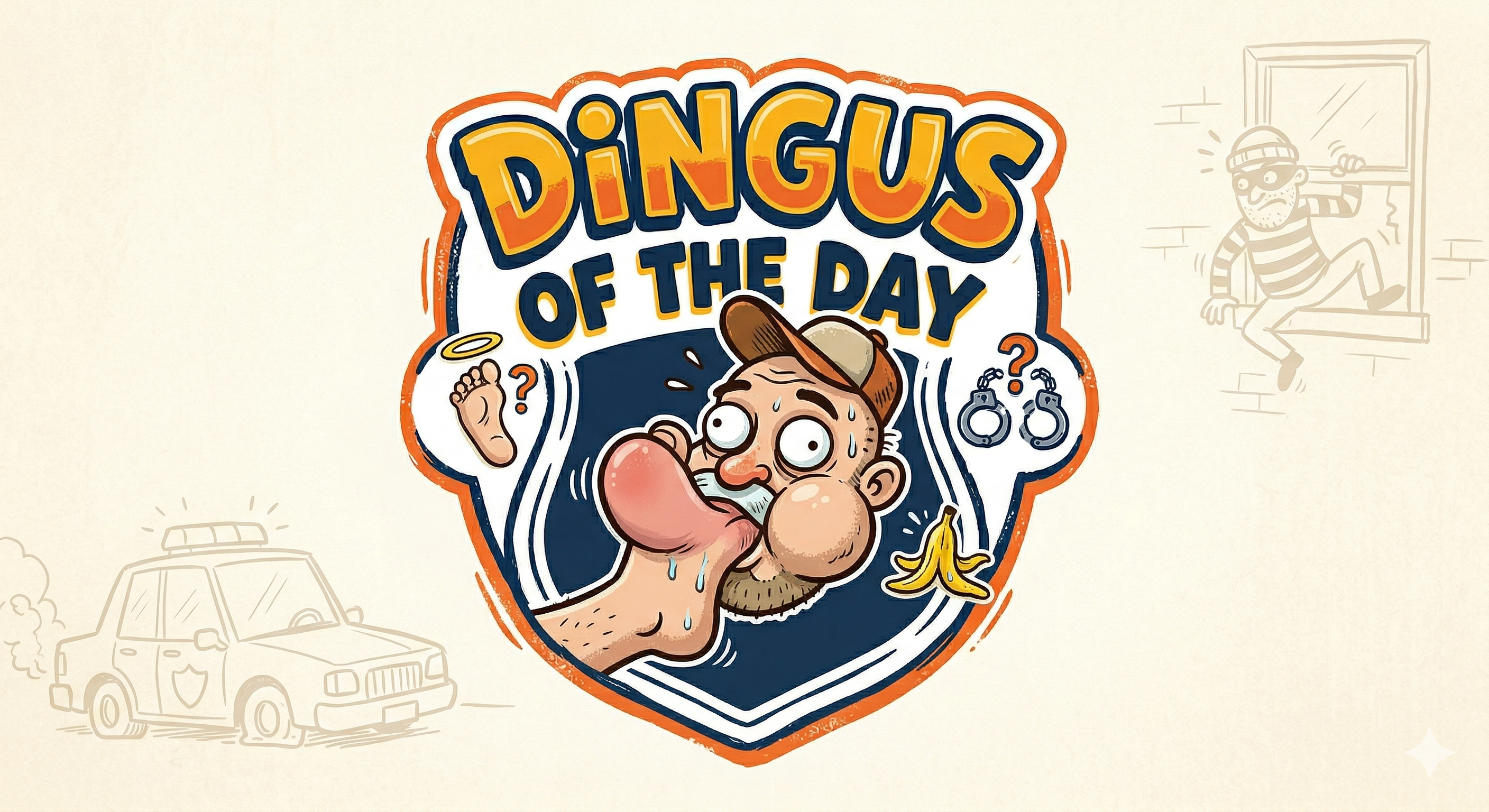 dingus of the day logo - foot