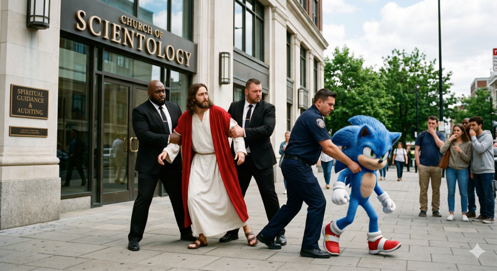 Tom Cruise Logo Scientology jesus sonic