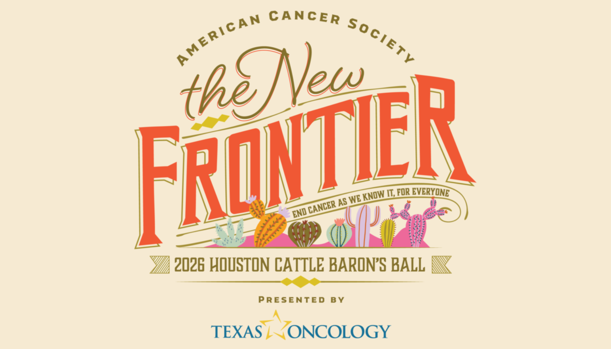 The New Frontier: 2026 Houston Cattle Baron's Ball presented by Texas Oncology, an event hosted by the American Cancer Society to raise awareness and funds for cancer research.