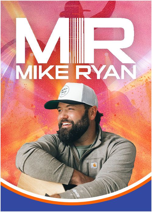 A bearded man wearing a baseball cap and gray shirt, with the text "MR MIKE RYAN" displayed prominently.